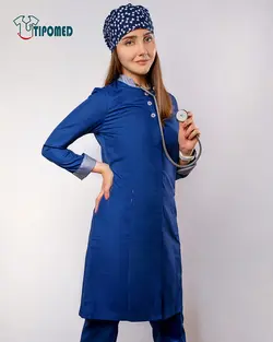 اسکراب پزشکی زنانه مدل Star – رنگ آبی کاربنی