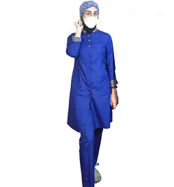 اسکراب پزشکی زنانه مدل Star – رنگ آبی کاربنی