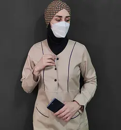اسکراب پزشکی زنانه مدل Sun93 – رنگ کرم