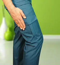 اسکراب مردانه یقه هفت و شلوار کله غازی سیر