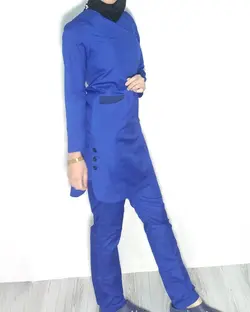 اسکراب-پزشکی-زنانه-مدل-SKY95-آبی کاربنی