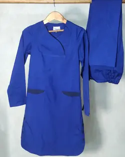 اسکراب-پزشکی-زنانه-مدل-SKY95-آبی کاربنی