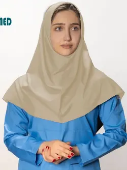 مقنعه رنگ کرمی