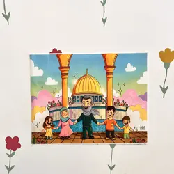 بیرق فلسطینی حاج قاسم و کودکان