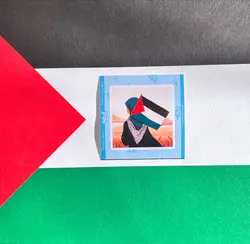 استیکر ضدآب دخترفلسطین