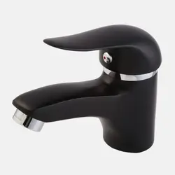 شیر روشویی صدف مشکی کروم