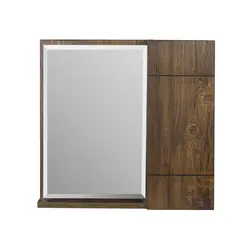 روشویی کابینتی دیواری طرح چوب با سنگ طبیعی روکار سایز 50