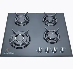 گاز رومیزی اجاق گاز 4 شعله شیشه ای ارزان قیمت فندک دار