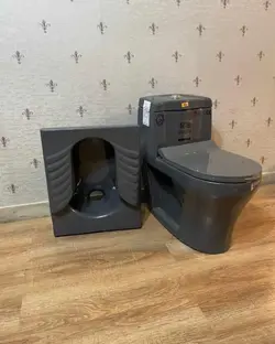 ست توالت فرنگی و توالت ایرانی طوسی