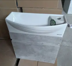 روشویی کابینتی کوچک شیربغل طوسی سایز 20*45