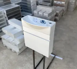 روشویی کابینتی کوچک شیربغل سفید سایز 20*45