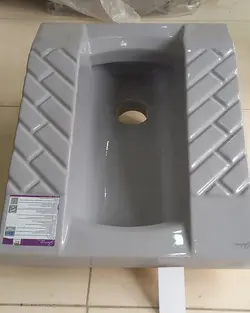 توالت زمینی گاتریا مدل ریملس آجری طوسی