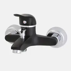 شیر حمام صدف مشکی کروم