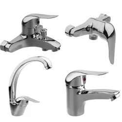 ست 4 تیکه شیرآلات صدف کروم