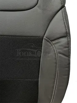 روکش صندلی چانگان بغل چرم وسط ‌پارچه اسپایس تنفسی رنگ مشکی دوخت