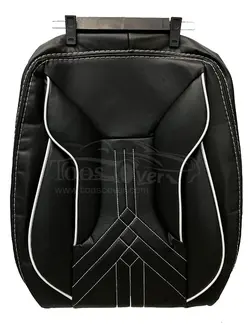 روکش صندلی طرح سناتور ال 90 چرم مشکی دوخت سفید