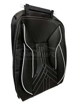 روکش صندلی طرح سناتور ال 90 چرم مشکی دوخت سفید