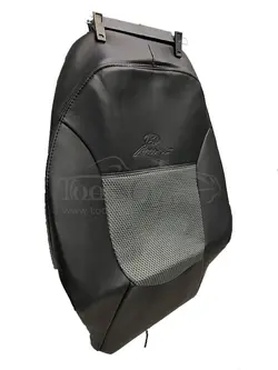 روکش صندلی هیوندا اکسنت بغل چرم خارجی وسط پارچه اسپایس تنفسی مشکی طوسی