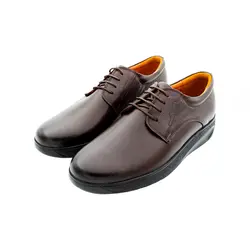 کفش چرم مردانه مدل ساده بندی کد -0050PF