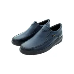 کفش چرم مردانه مدل ساعتی بی بند کد – 0049PF