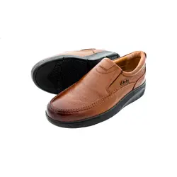 کفش چرم مردانه مدل ساعتی بی بند کد – 0049PF