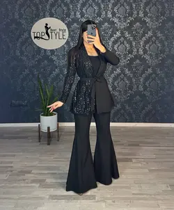 کت یکطرف پولک کد : 7959