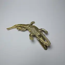 مجسمه تمساح برنجی برنزی دهن باز