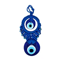 چشم نظر مکرومه بافی مدل آویز دیواری دوقلو