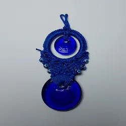 چشم نظر مکرومه بافی مدل آویز دیواری دوقلو