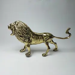 شیر برنجی برنزی نر سلطان سایز متوسط