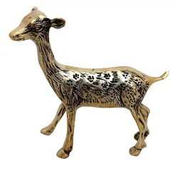 مجسمه آهو ماده برنجی وبرنزی دو طرفه