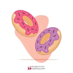 فایل-دوربری شده-وکتور-دونات رنگی-پسوندpng