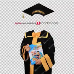 زیباترین لباس وکلاه جشن الفبا مدارس دخترانه و پسرانه فایلpsd
