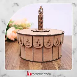 دانلود جدیدترین طرح برش لیزر جعبه طرح کیک و شمع تولد |طرادچا