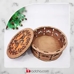 دانلود جذابترین طرح برش لیزر جعبه گرد چوبی 3میلیمتری |طرادچا