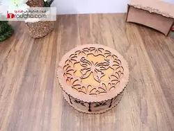 دانلود جذابترین طرح برش لیزر جعبه گرد چوبی 3میلیمتری |طرادچا
