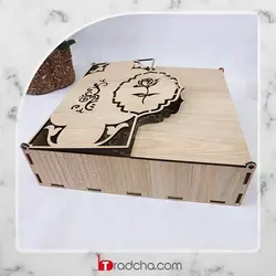 دانلود جذابترین فایل برش لیزر جعبه چوبی کادو شکلات | طرادچا