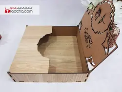 دانلود جذابترین فایل برش لیزر جعبه چوبی کادو شکلات | طرادچا