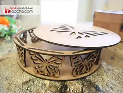 دانلود جذابترین طرح برش لیزر باکس چوبی شکل پروانه |طرادچا