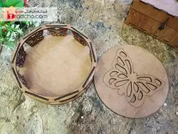 دانلود جذابترین طرح برش لیزر باکس چوبی شکل پروانه |طرادچا