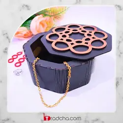 دانلود جذابترین طرح برش لیزر جعبه جواهرات گرد چوبی |طرادچا