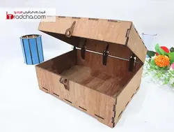 طرح برش لیزر جعبه چوبی قفل دار ساده و مینیمال cdr,ai |طرادچا