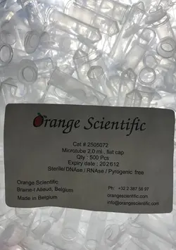 میکروتیوب اورنج PCR حجم 2 سی سی آرناس دیناس پایروژن فری - شرکت طلایه طب آزما