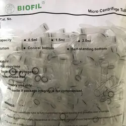 میکروتیوب درب پیچ دار (کرایو ویال) 1.5 سی سی جت بایوفیل مدل PCR - شرکت طلایه طب آزما