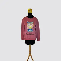 پلیور زنانه نخی یقه گرد پولک دوزی شده کد 1 Karasoy