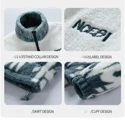 کاپشن پشمی طرح دار زمستانه