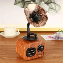 گرامافون اسپیکر چوبی بلوتوثی