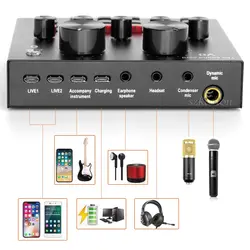 ست کامل حرفه ای استدیو میکروفن کندانسر و کارت صدا LENNOX M-800