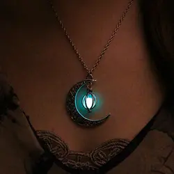 گردنبند شبنمای ماه و ستاره Moon Glowing Stone Necklace