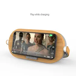 اسپیکر شارژ وایرلس گوشی چراغ خواب Phone Wireless Charging Bluetooth Speaker Desk Lamp